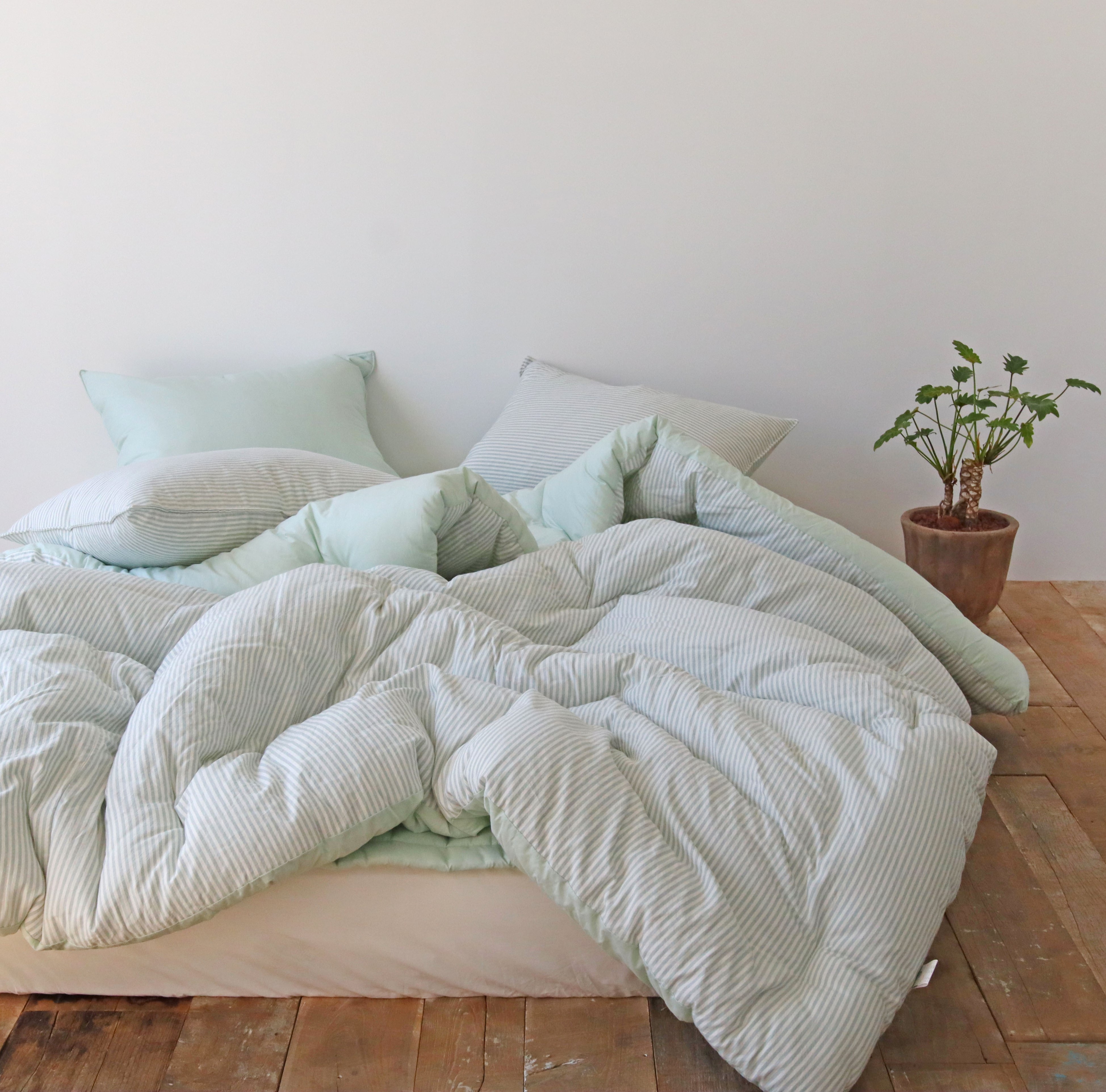 스트라이프 워싱 광목 60수 아사 순면 알러지케어 봄 사계절 차렵이불 S/SS