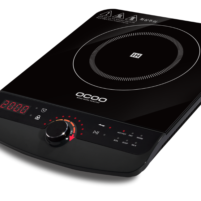 [평생 AS보장 제공] 오쿠 휴대용 1구 인덕션 OCC-IH200B 주방의 청결과 편리함