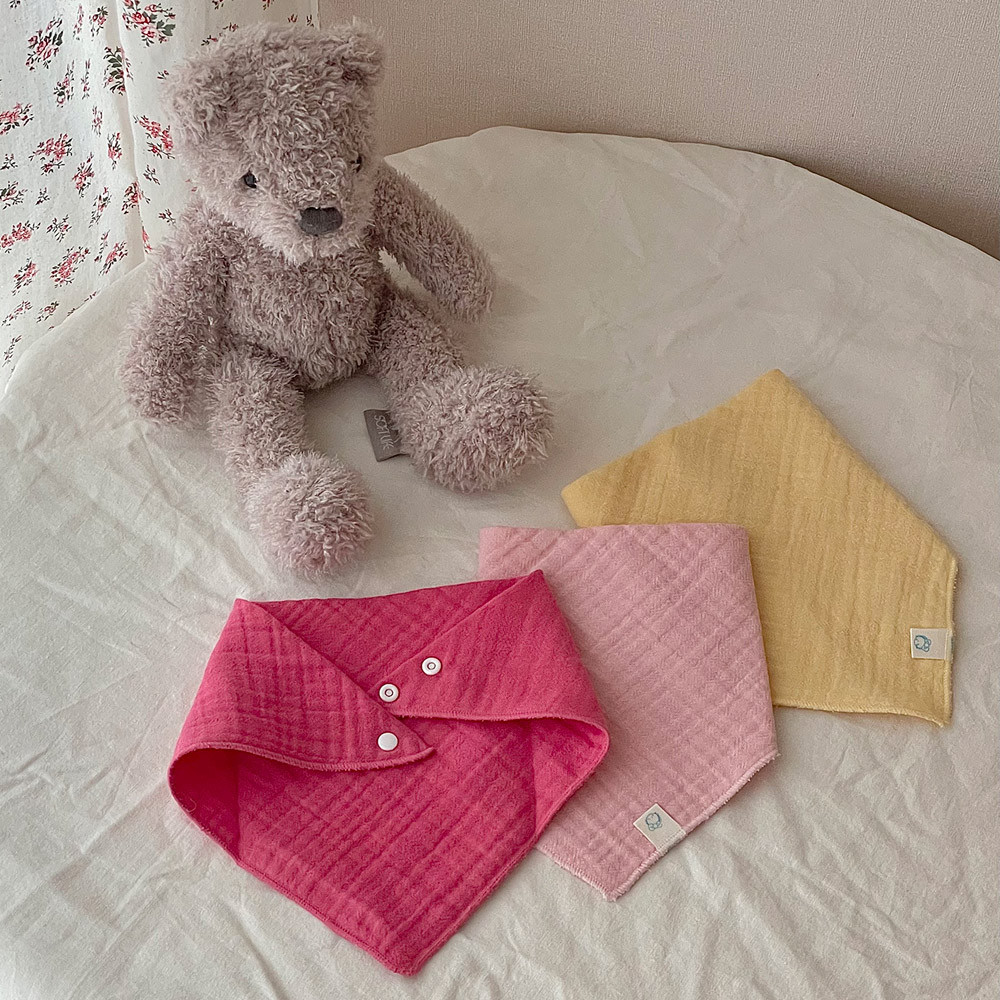 유아동 이중거즈 스카프빕 1+1 사계절 목수건