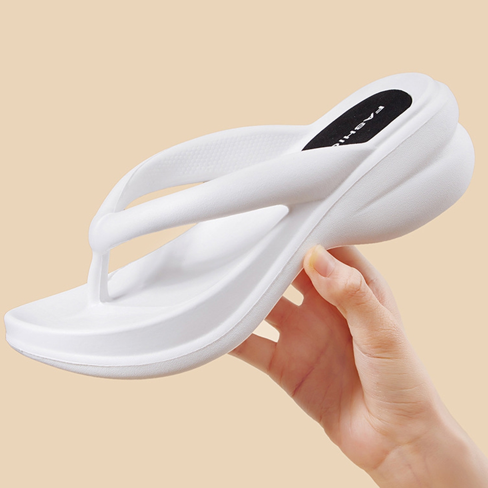 여성 키높이 쪼리 여름 플립플랍 발편한 푹신한 편한 통굽 슬리퍼 6cm - 상품 이미지