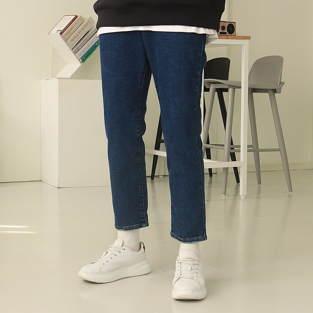 남자청바지 허벅돼 밴딩 스판 청바지 이미지 3