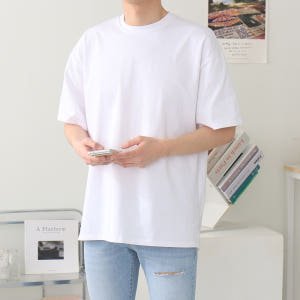 남자반팔티 오버핏 이너 레이어드 티셔츠 착용 후기 | 사이즈/핏 총정리 - 상품 이미지 1