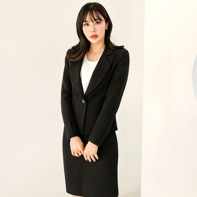 면접자켓 여성정장자켓 블랙 빅사이즈 [고급] - 상세 이미지 4