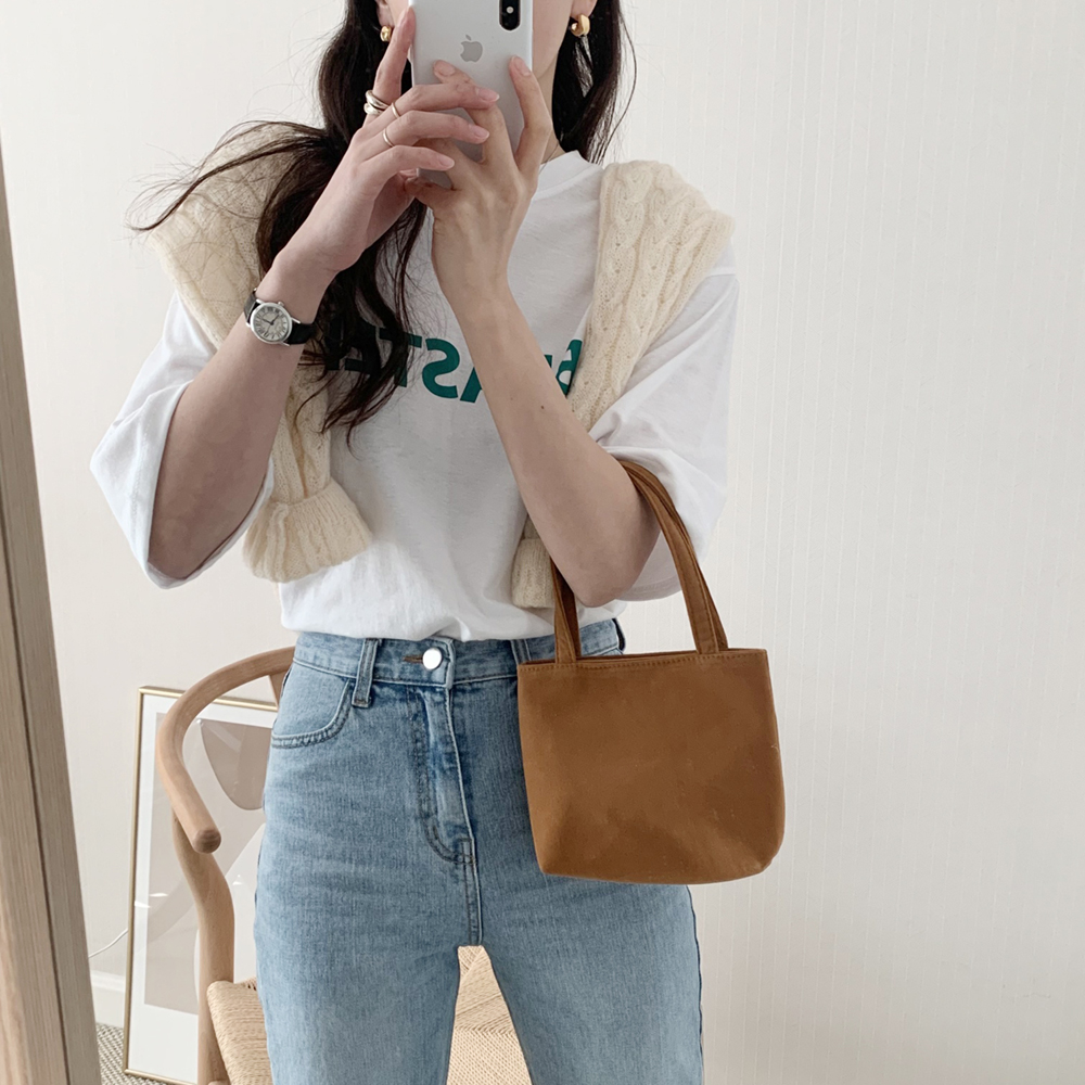 오버핏 프린팅 레터링 티셔츠 여름 여자 티셔츠 면 라운드 레이어드 이너티 여성 반팔티 핑크 이미지 4