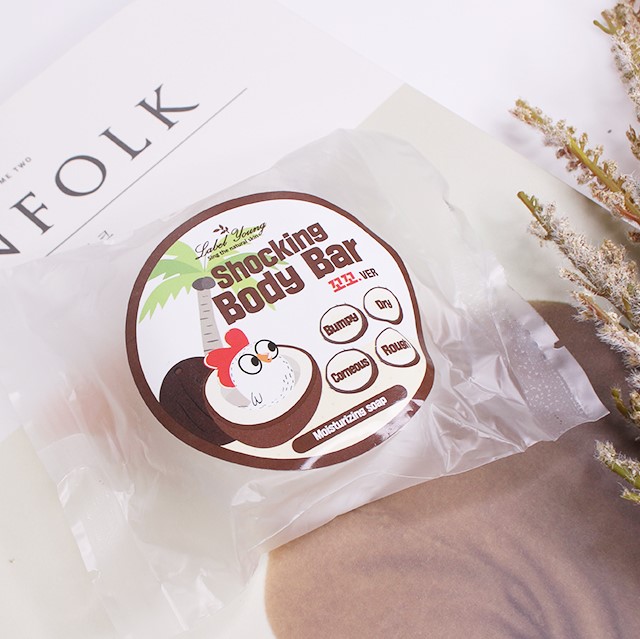 라벨영 쇼킹바디바 꼬꼬버전 100g 문제성바디 쫀쫀 건조 각질 피부결점 클렌저 바디비누