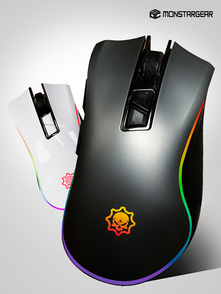 가츠 데빌스킬 M416 RGB 그립감 좋은 매크로 게이밍 마우스 화이트 - 메인 이미지