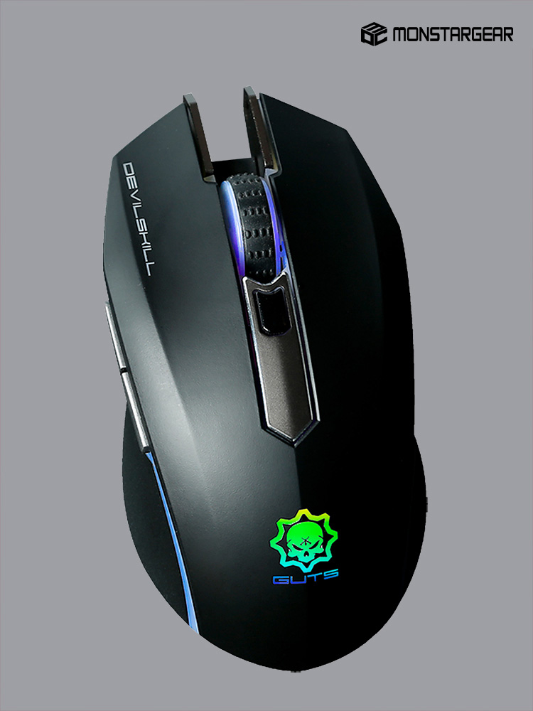 가츠 3360 블랙 RGB 그립감 좋은 롤 배그 PC 매크로 게이밍 인체공학 유선 마우스 - 상품 이미지