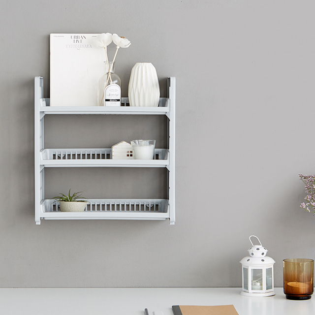 BASCOM 다용도선반 3단 라이트그레이 6993.4538