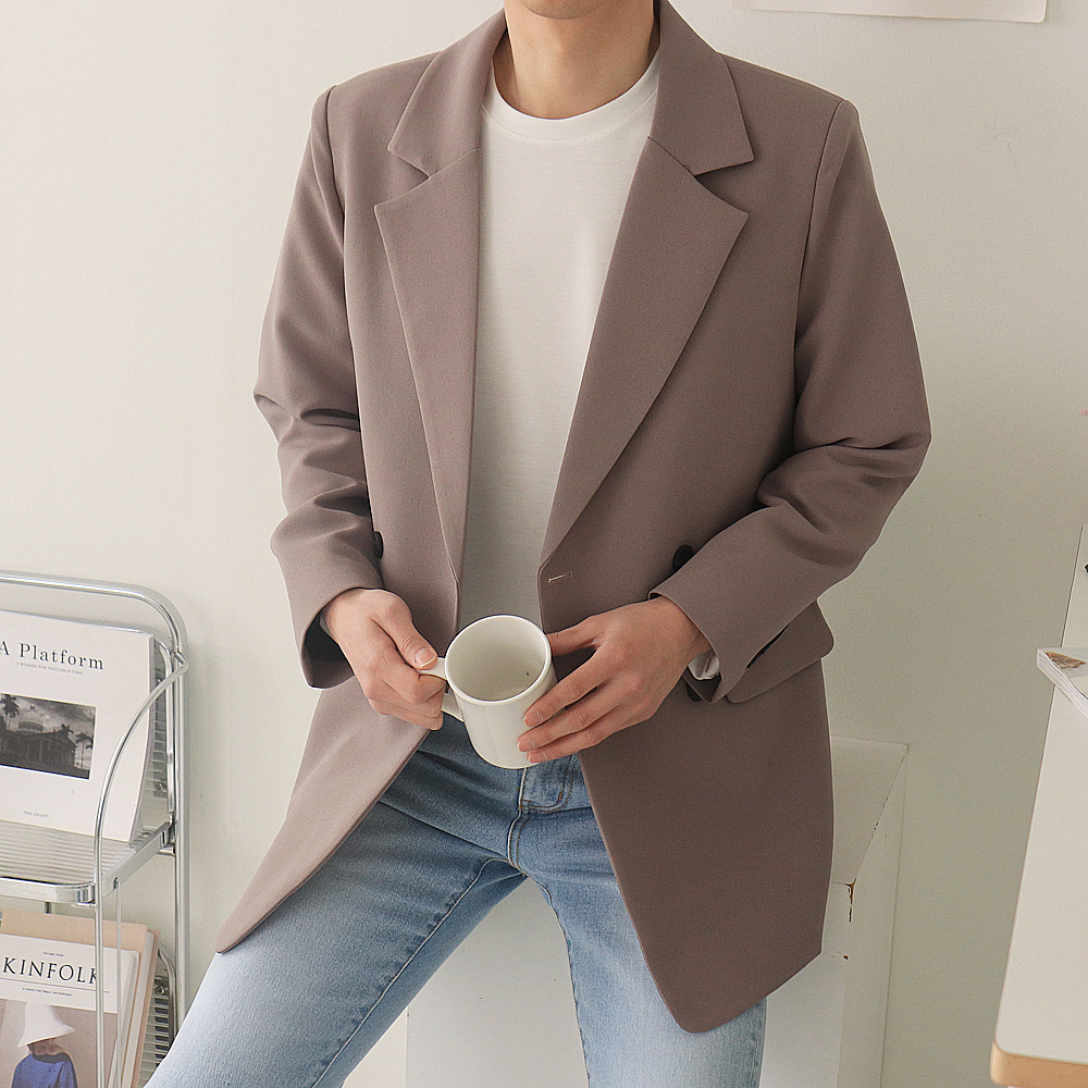 남자블레이저 남성마이 빅사이즈 오버핏블레이저 남자자켓 이미지 1