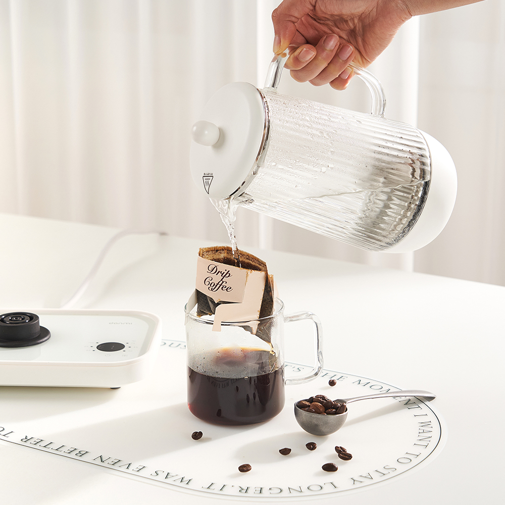 단미 전기포트 유리 티포트 분유 커피 무선 보온포트 800ml DA-KET02