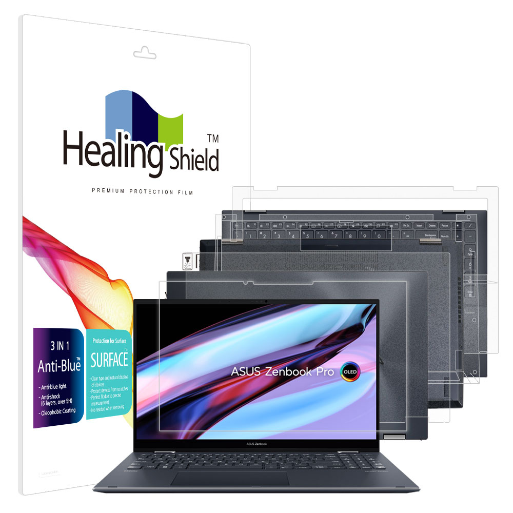 에이수스 젠북 프로 15 플립 UP6502 블루라이트차단 액정보호필름1매 외부3종 - 상품 이미지