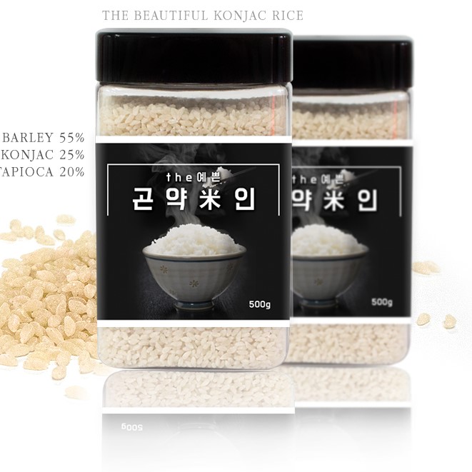 곤약쌀 건조 찰곤약쌀밥 곤약미 다이어트쌀 홈쇼핑 저칼로리 효능 500g - 상세 이미지 4