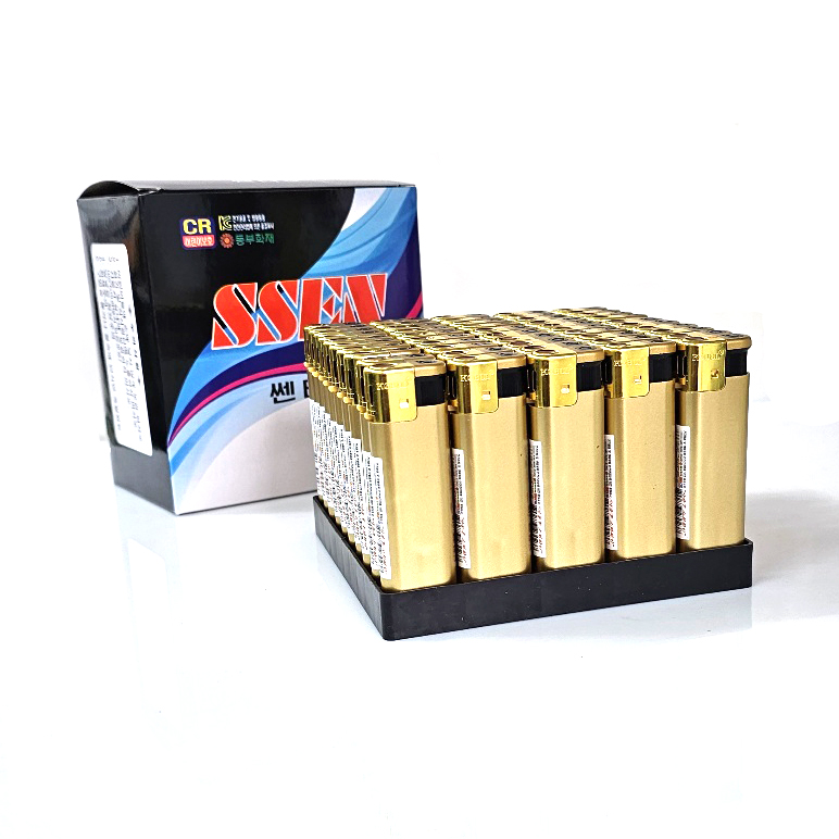 쎈 터보 투톤 칼라오색 라이터 50개 1BOX
