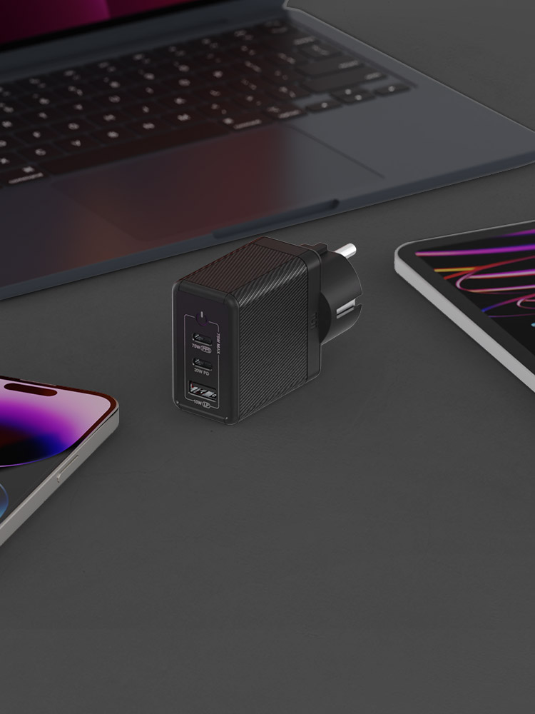 USB PD 75W PPS GaN 접지 멀티 초고속 충전기 GE320 블랙 - 상세 이미지 4