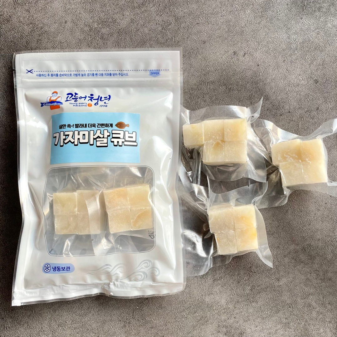 아기 생선 이유식 120g 유아식 가자미살 큐브 흰살 어린이 순살 - 메인 이미지