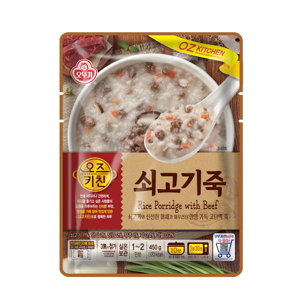 오뚜기 오즈키친 쇠고기죽 450g - 상품 이미지
