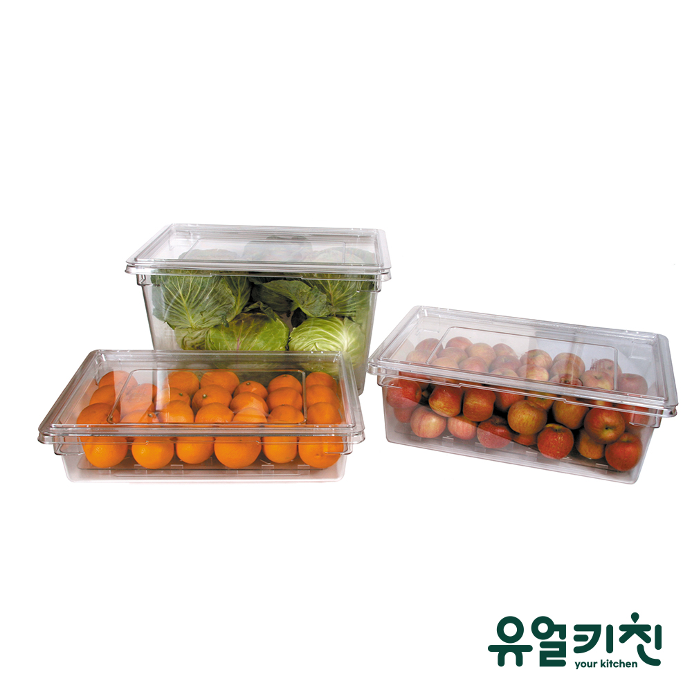 대형 식재료 보관통 투명 PC 업소용 야채통 소소 - 상세 이미지 3