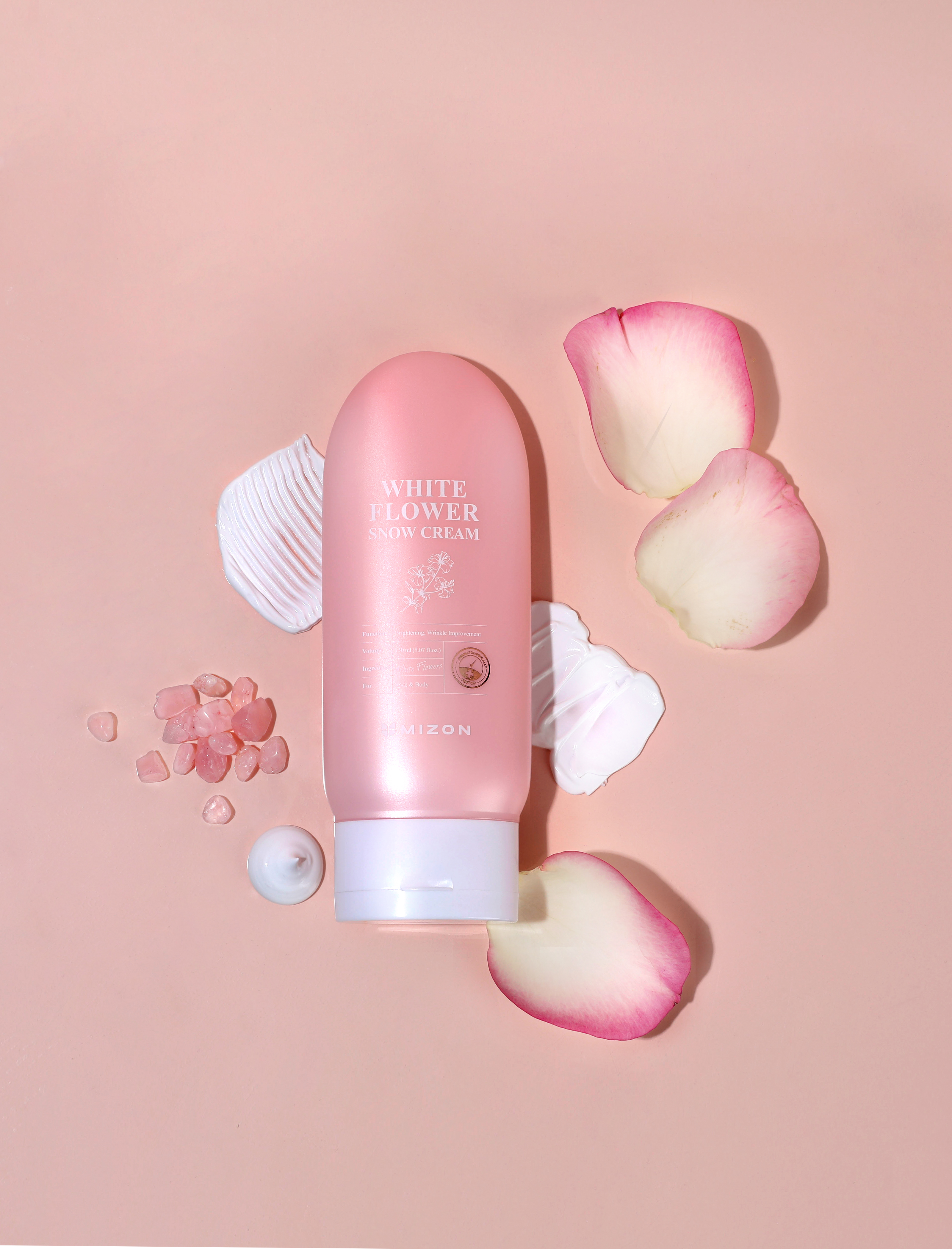 미즈온 화이트 플라워 스노우 주름 미백 톤업 크림 150ml - 상품 이미지