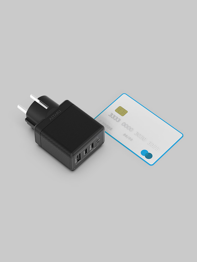 USB PD 75W PPS GaN 접지 멀티 초고속 충전기 GE320 블랙 - 상세 이미지 3