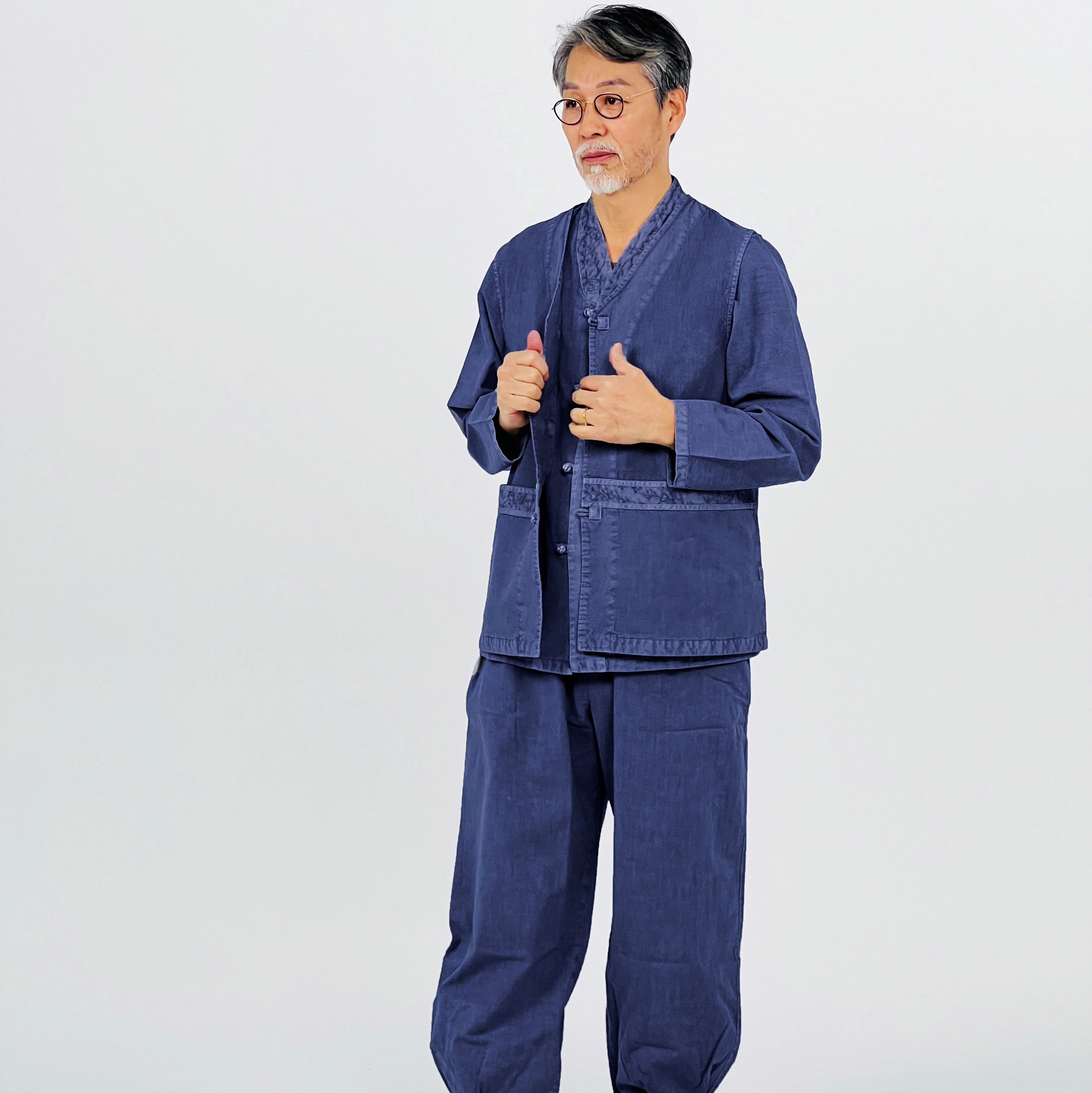 생활한복 조끼 세트 봄 가을 절복 법복 개량 한복 계량 - 상품 이미지