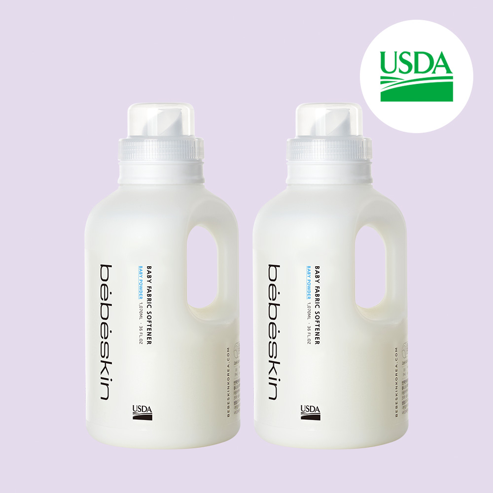 아기 신생아 고농축 섬유유연제(베이비파우더향) 1.07L 2개 USDA 저탄소 바이오 - 상품 이미지