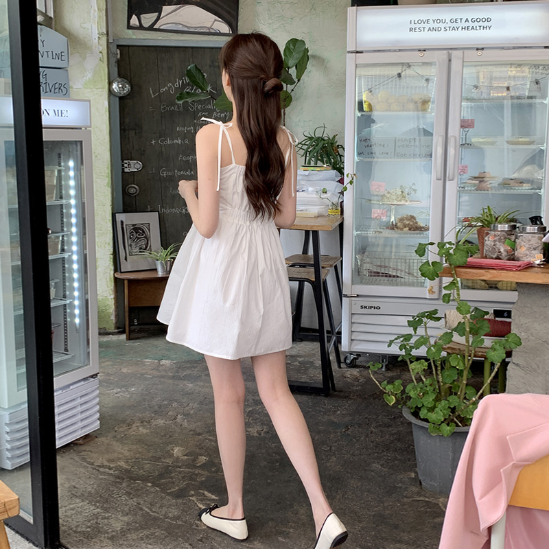 (국내제작)테드 뒷밴딩 레이스 미니 셔링 원피스 op15059 - 상세 이미지 4