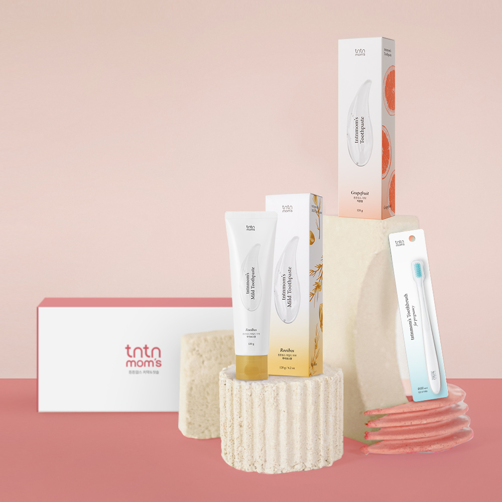 튼튼맘스 예비맘 양치 세트 (임산부치약 2개 + 칫솔 1개) 임신축하선물