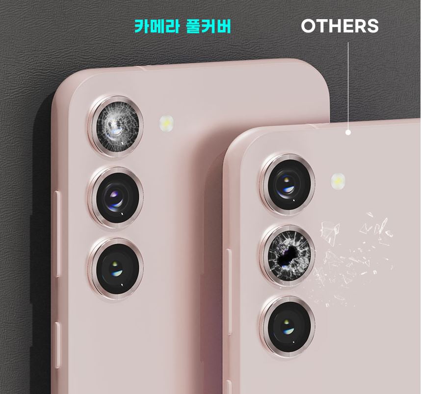 갤럭시S23 울트라 카메라보호필름 강화유리 2매입 이미지 7