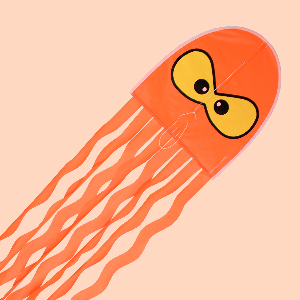 연날리기 입문 [아이엠카이트 롱다리문어 오렌지] 바로 날리는 물고기 연- 어린이 선물 짱 - 상세 이미지 2