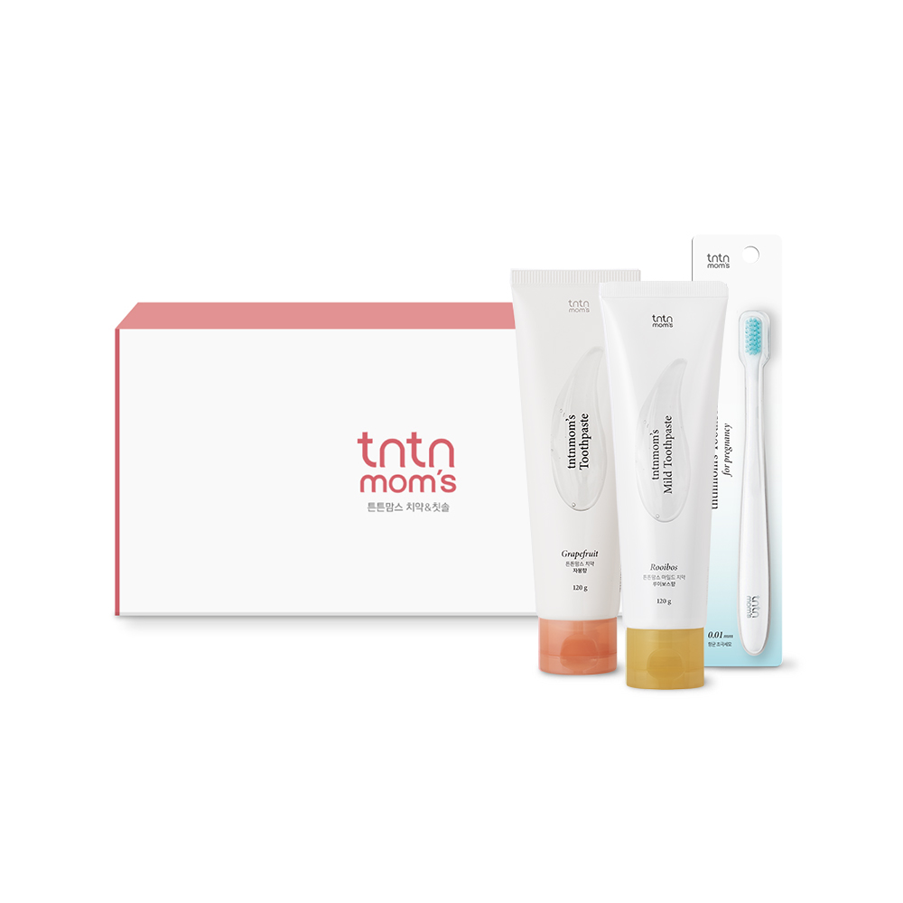 튼튼맘스 예비맘 양치 세트 (임산부치약 2개 + 칫솔 1개) 임신축하선물