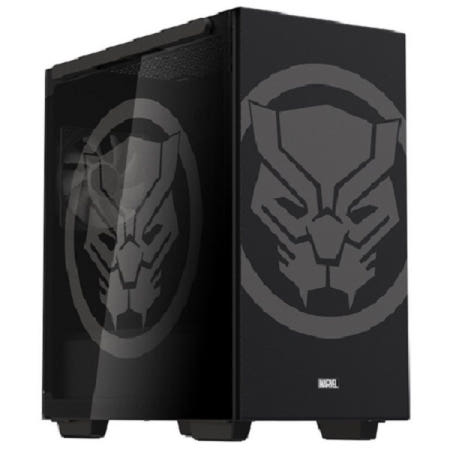 BRAVOTEC M110 마블 블랙팬서 강화유리 미니타워케이스