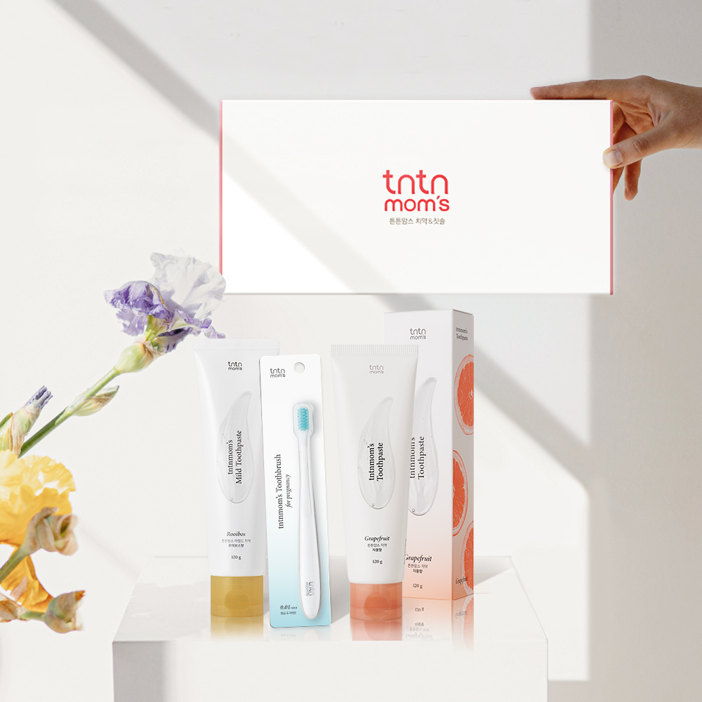튼튼맘스 예비맘 양치 세트 (임산부치약 2개 + 칫솔 1개) 임신축하선물