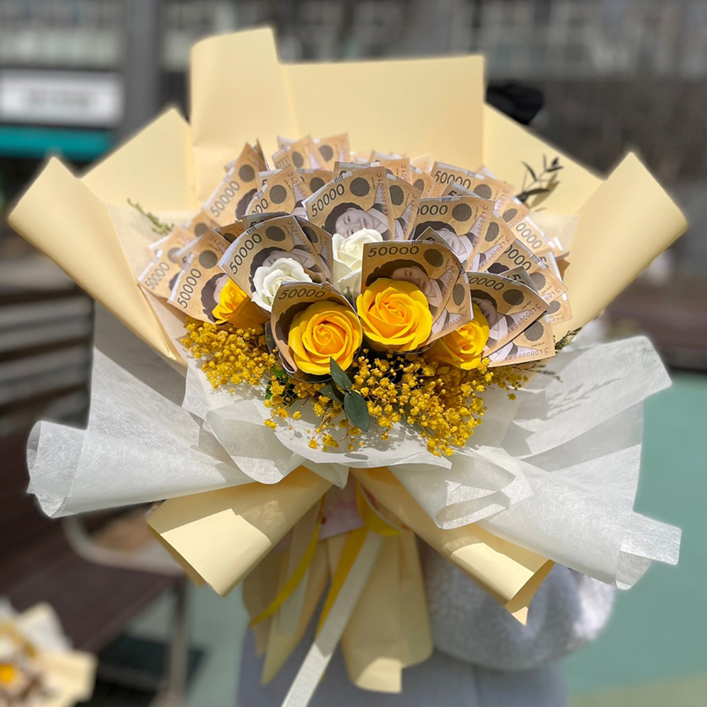 비누꽃 카네이션 어버이날 스승의날 꽃다발 선생님 돈다발 선물 보라카네이션장미15송이 - 상세 이미지 2