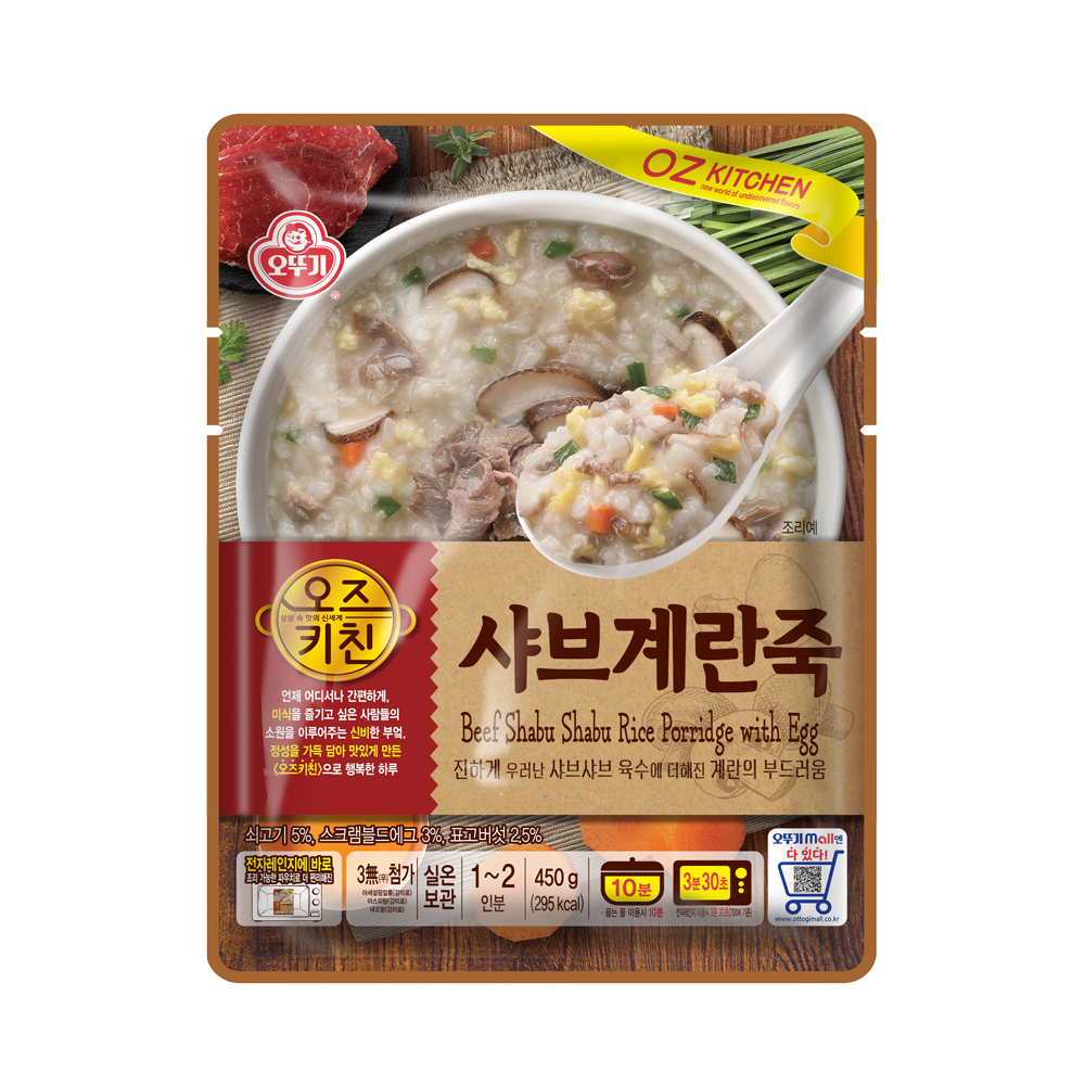 오뚜기 오즈키친 샤브계란죽 450g - 상품 이미지