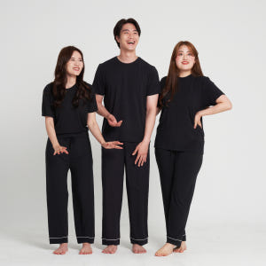 Lipbbam 바이립밤 텐셀 이지 올 파자마 잠옷 세트 LDM77BK01 착용 후기 | 사이즈/핏 총정리 - 상품 이미지 1