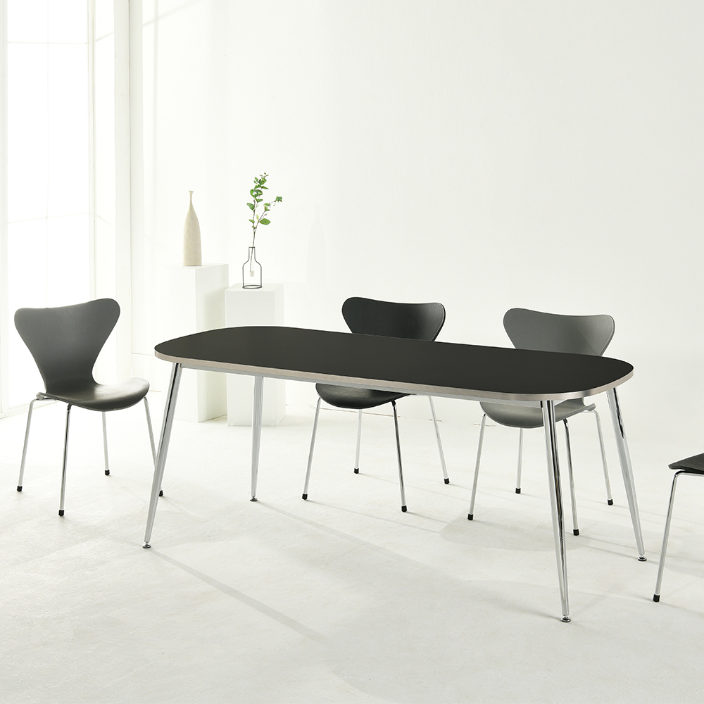 플랜비 철제 책상 테이블 학생 공부 원룸 대학생 1600 블랙