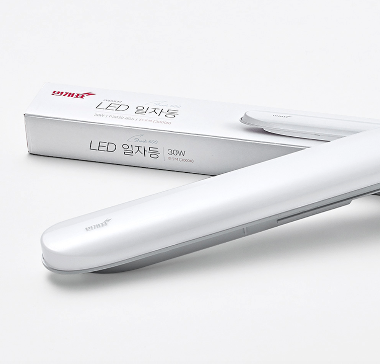 번개표 LED 샤크 일자등 30w 600mm 주광색 (1581)