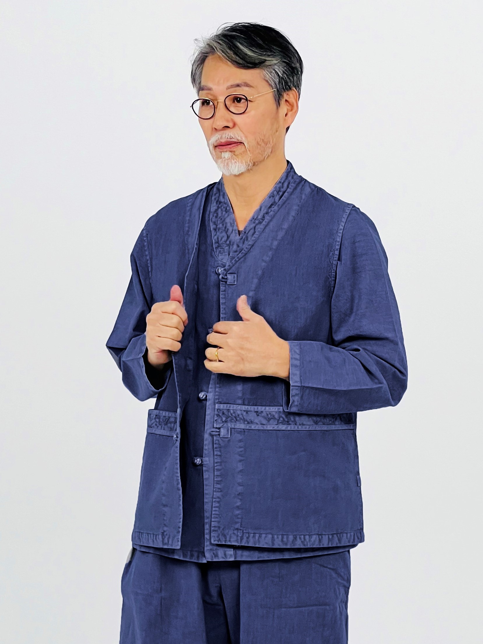 생활한복조끼 단품 봄 가을 개량한복 법복 절복 - 상세 이미지 3