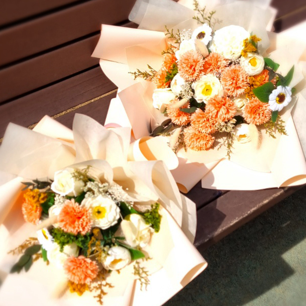 졸업식꽃다발 비누꽃 선물 졸업 꽃다발 학예회 발표회 보라장미 상세 이미지 8