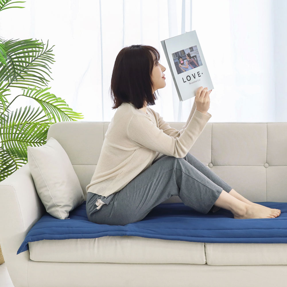 논슬립 먼지없는 사계절 돌 소파패드 고밀도 순면 누빔깔개 베리 3인용