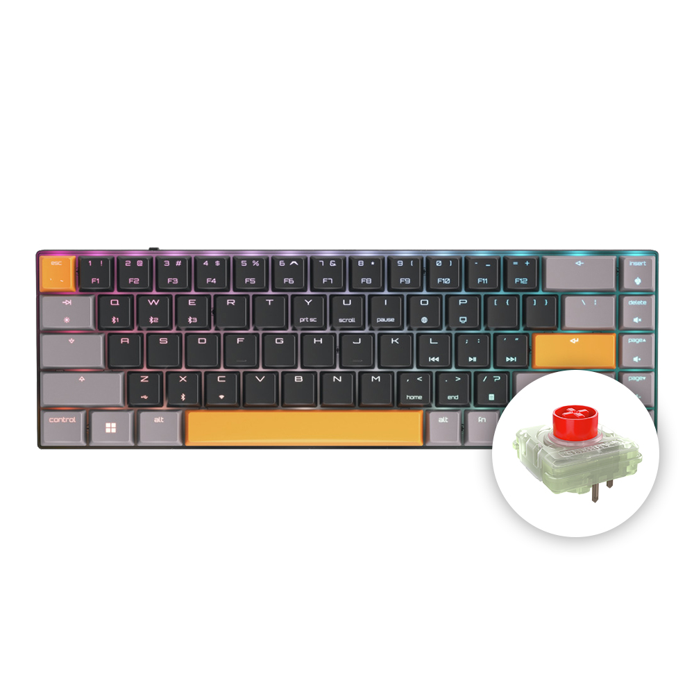 체리 MX LP2.1 RGB 무선 기계식 키보드 블루투스 슬림 사무용 블랙, LP 적축 - 상품 이미지