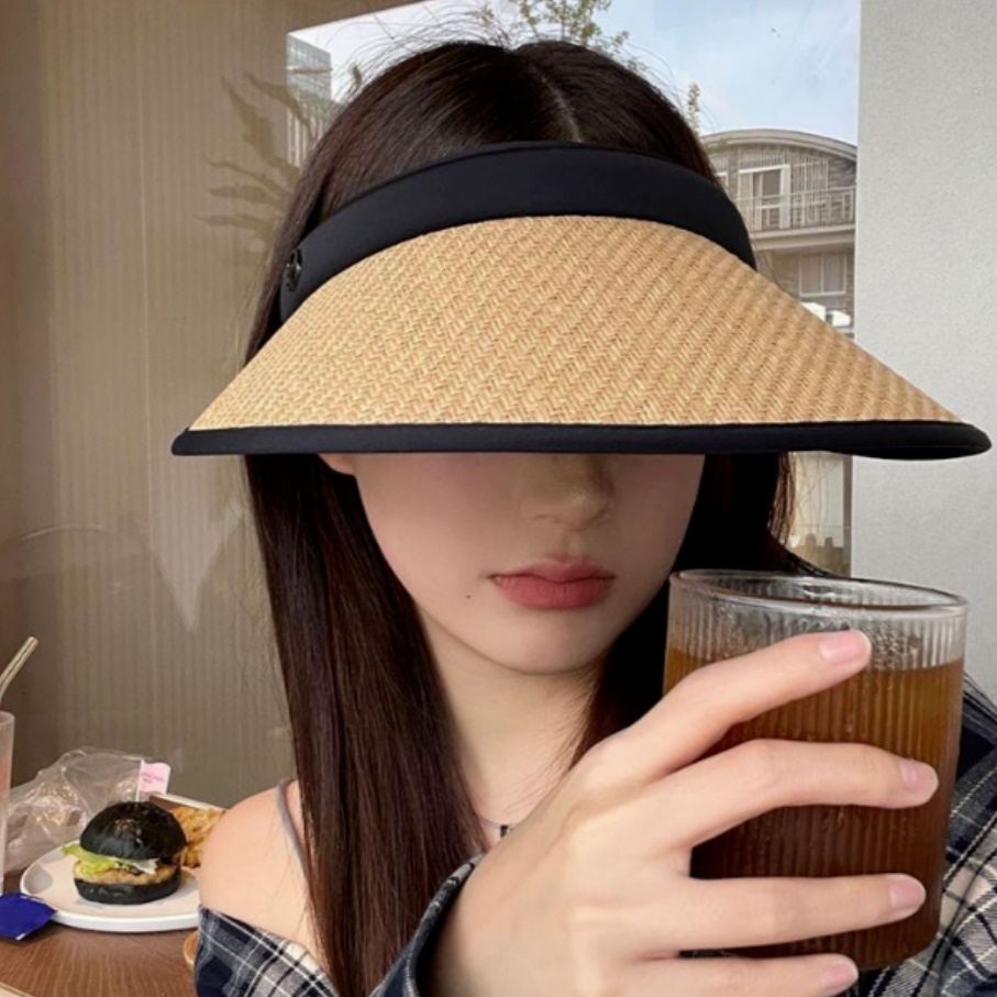 여성 여름용모자 여름 여행용모자 캠핑 캠핑용 휴양지모자 - 메인 이미지