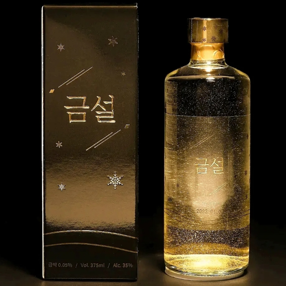 금설 술 35도 375ml 금가루 소주 금산인삼주 김창수 명인(케이스, 쇼핑백 포함)