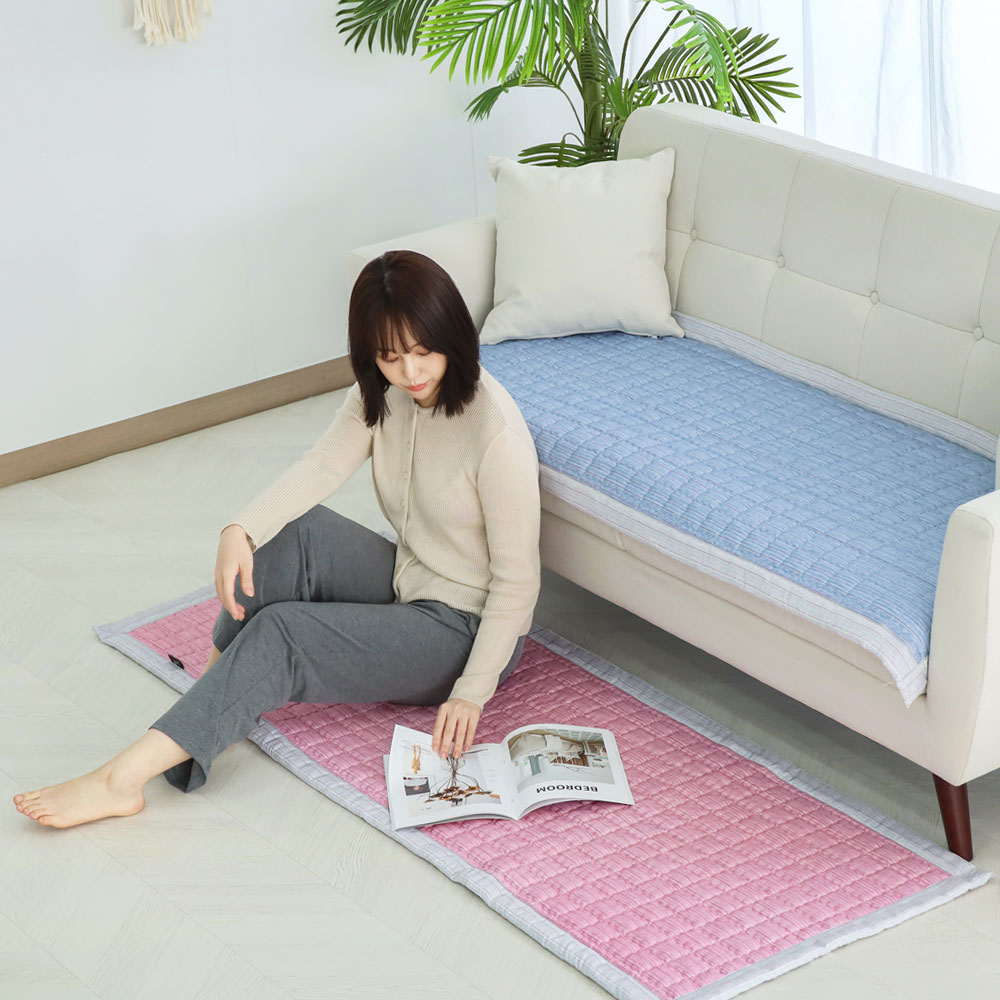 논슬립 먼지없는 사계절 돌 소파패드 고밀도 순면 누빔깔개 베리 3인용