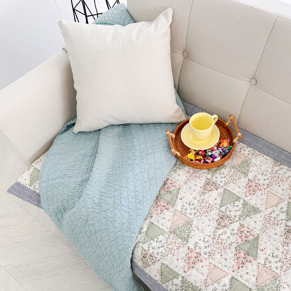 논슬립 먼지없는 사계절 돌 소파패드 고밀도 순면 누빔깔개 베리 3인용