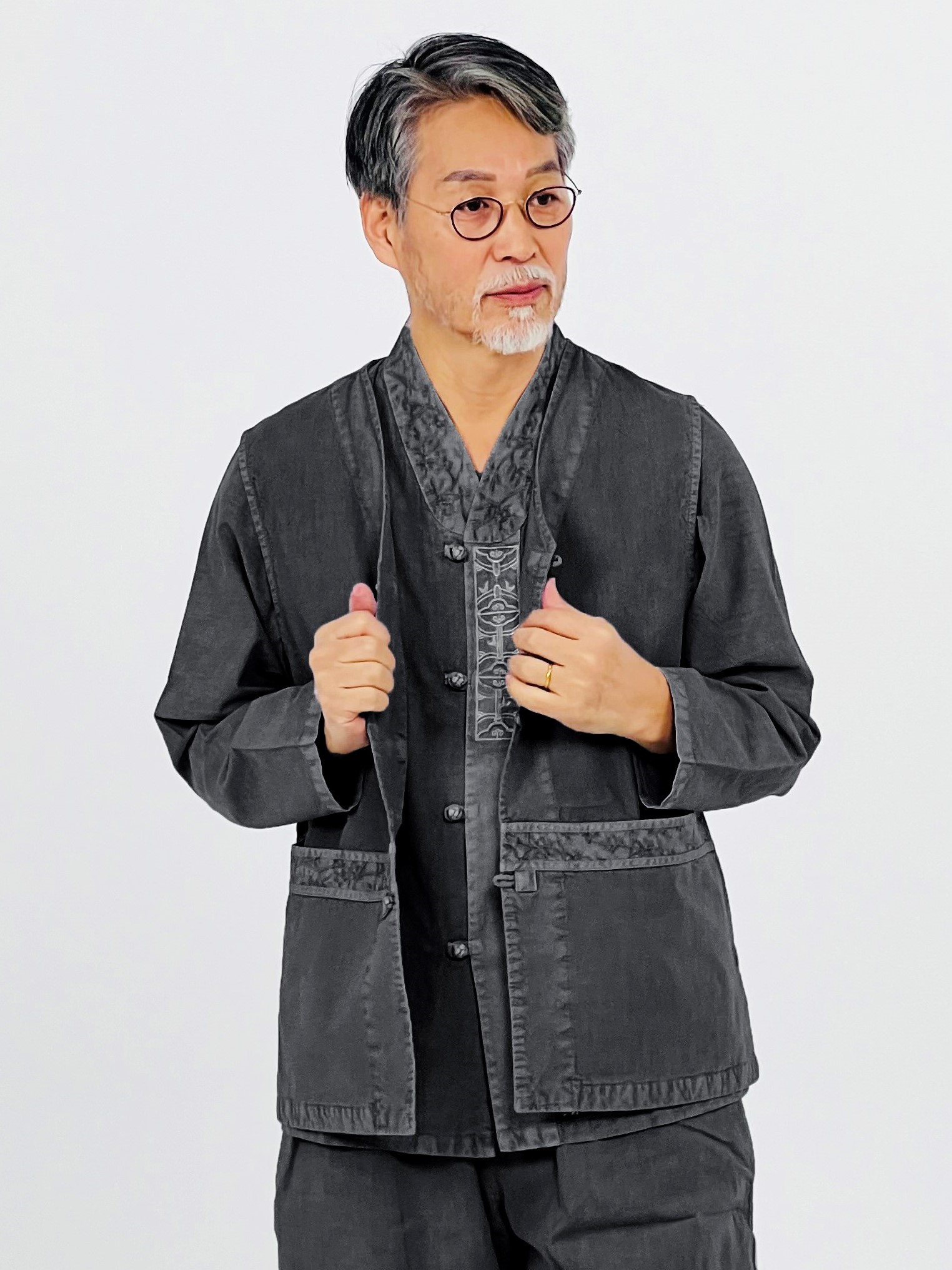생활한복조끼 단품 봄 가을 개량한복 법복 절복 - 상세 이미지 2