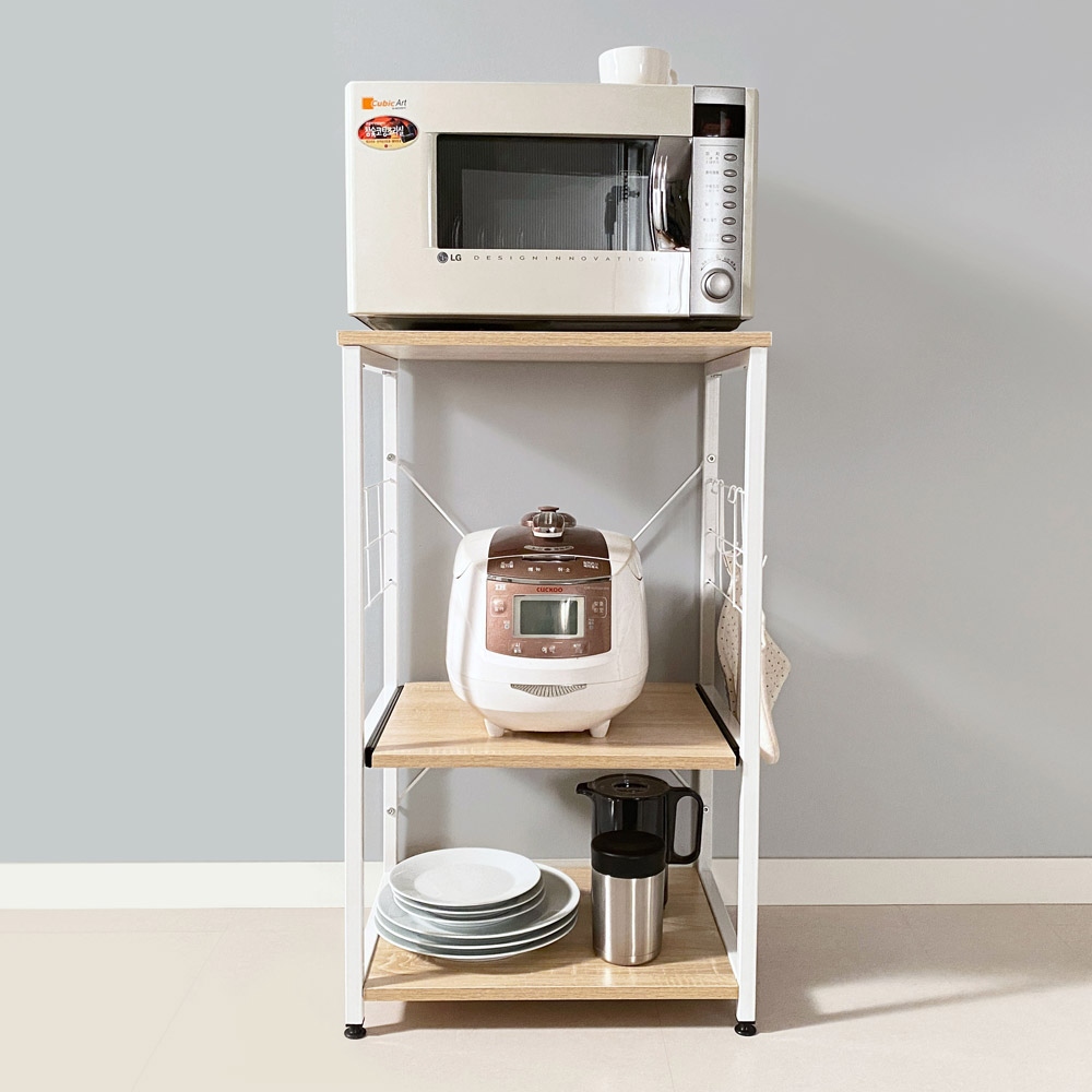 타이디 전자렌지 500 수납장 다이 광포 오븐 전기밥솥 거치대 레일 선반