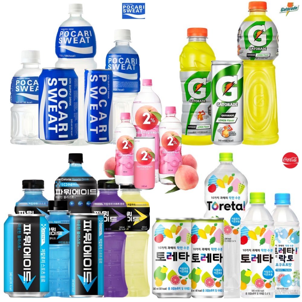 포카리스웨트 파워에이드 게토레이 토레타 이프로 240ml 30캔6개씩 이온 스포츠 음료수 - 상세 이미지 2