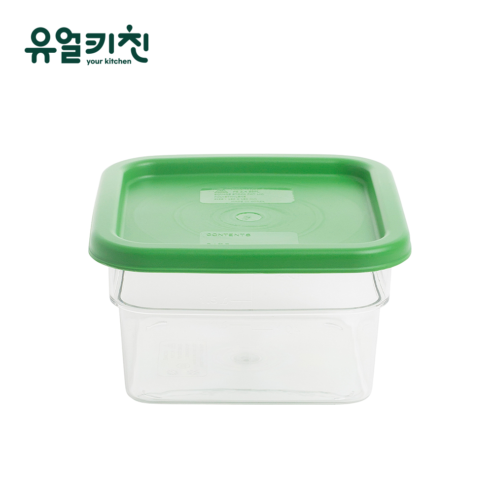 사각플라스틱통 식재료 보관용기 저장용기 2호(qt) - 상세 이미지 3
