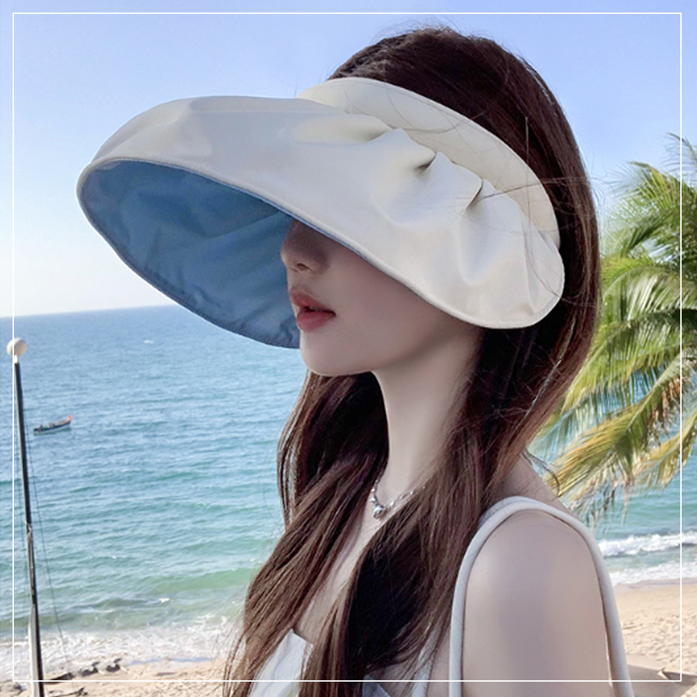 창 넓은 선캡 농사용 모자 여성 썬햇 라탄 캡 밭 농촌 아쿠아 워터파크 햇빛 차단 부니햇 이미지 6